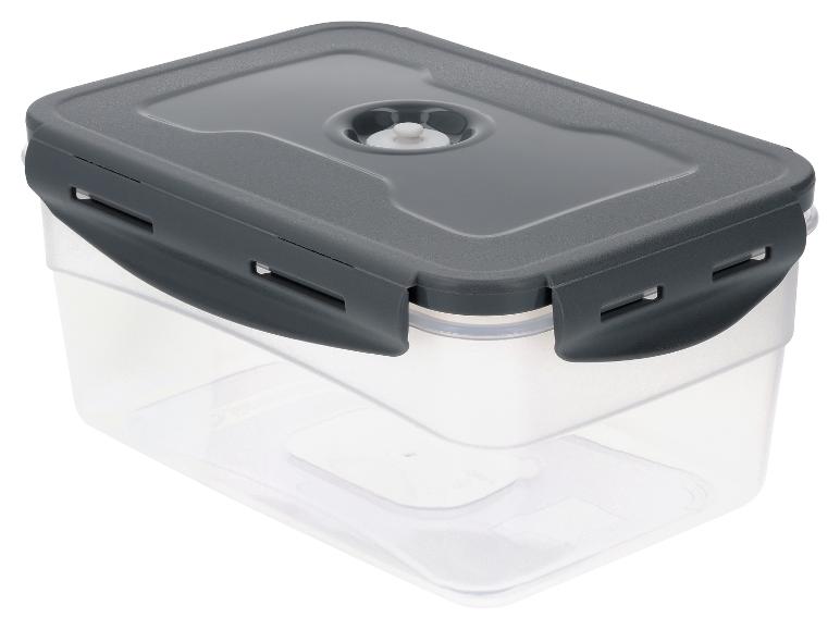 Transparante vacuümcontainer met een grijs deksel