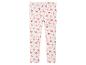Witte leggings met roze vlinderprint.