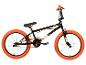Zwart-oranje BMX-fiets met 'RUDE'-merk
