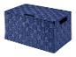 Donkerblauwe geweven opbergbox.