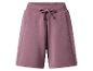 Paarse shorts met trekkoord.