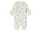 Witte baby romper met groene dinosaurussen.