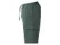 Groene cargo shorts met elastische tailleband en trekkoord.