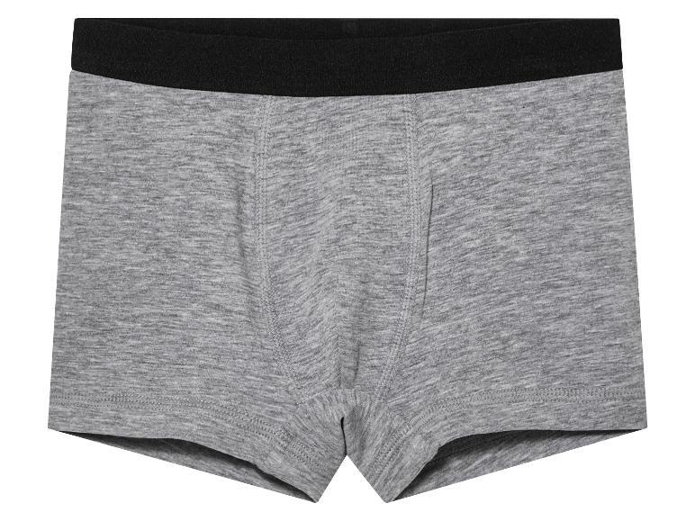 Grijze boxershorts met een zwarte tailleband.