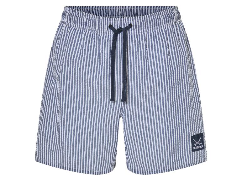 Sansibar gestreepte shorts: maritieme stijl, blauw-wit.