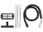 Stofzuigeraccessoires: filter, buizen, slang en vloermondstuk.