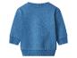 Effen blauw baby sweatshirt, achterkant