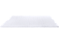 Witte matrastopper met een gestructureerd, gestreept patroon
