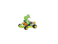 Carrera Mario Kart speelgoedkart met Yoshi-figuur