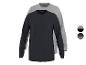 Twee heren longsleeves: een donkerblauwe en een grijze.