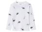 Wit Lupilu T-shirt met lange mouwen en dinosauruspatroon.