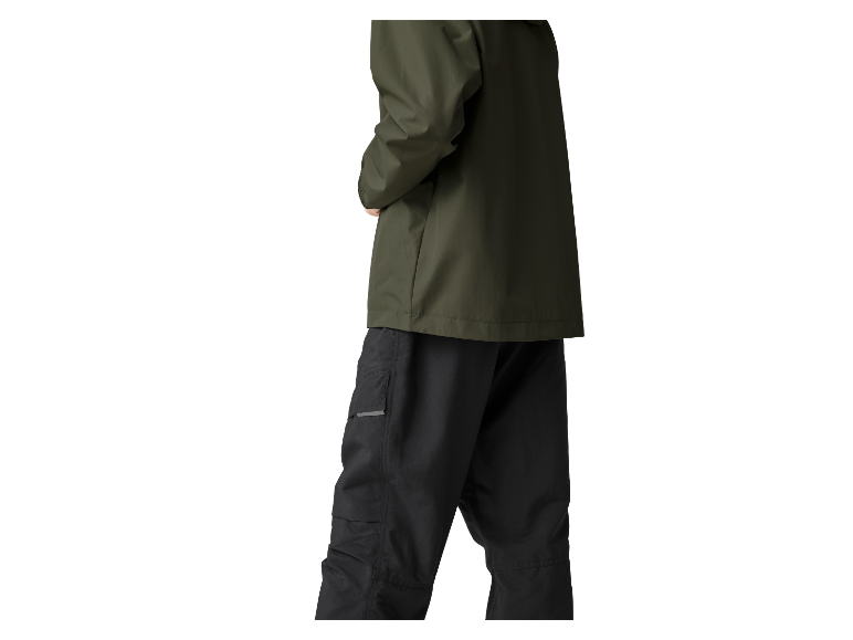Olijfgroene sportjas en broek.