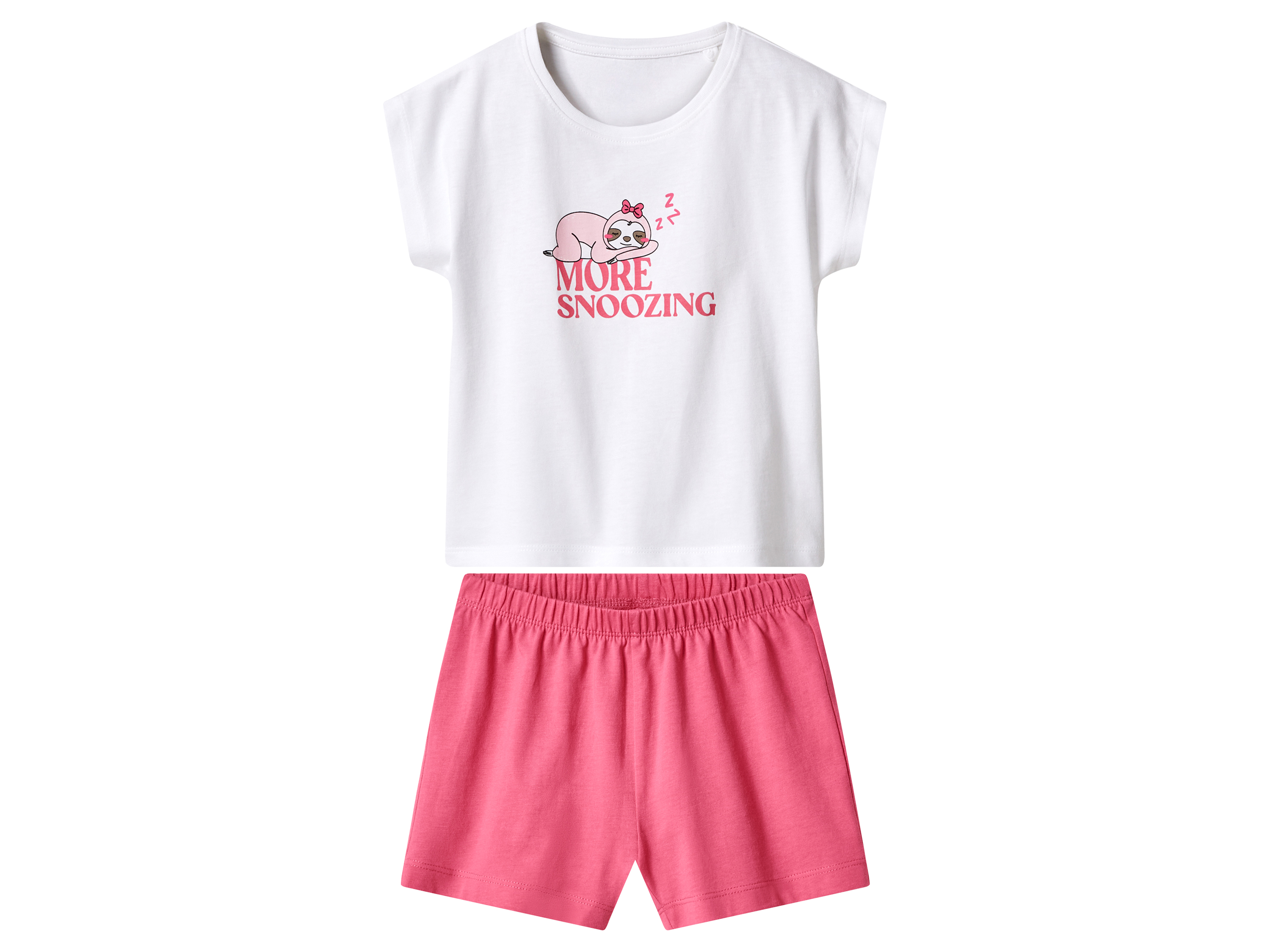 lupilu Korte kinder pyjama (Wit/roze, 110/116)