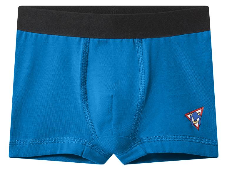 Blauwe jongensboxershorts met Sonic the Hedgehog-motief