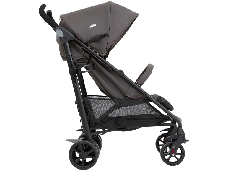 Grijze Joie kinderwagen met kap en gaasmand