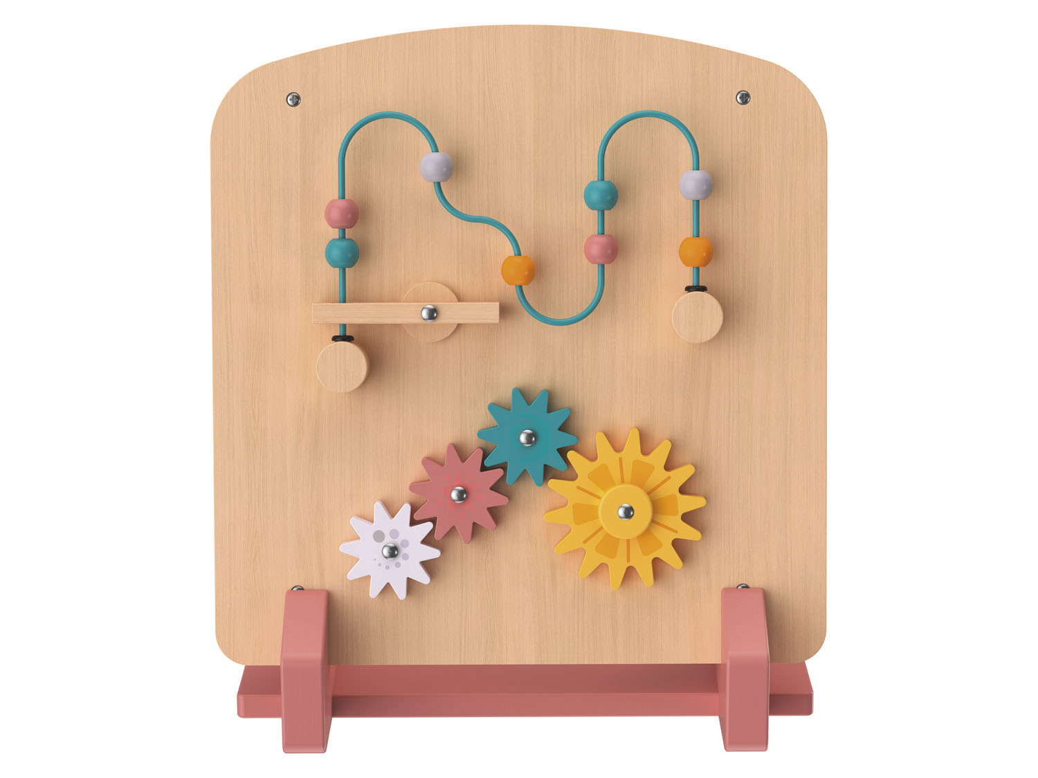 PLAYTIVE Houten motoriekwand, 2-delig (Motorisch wandspel)