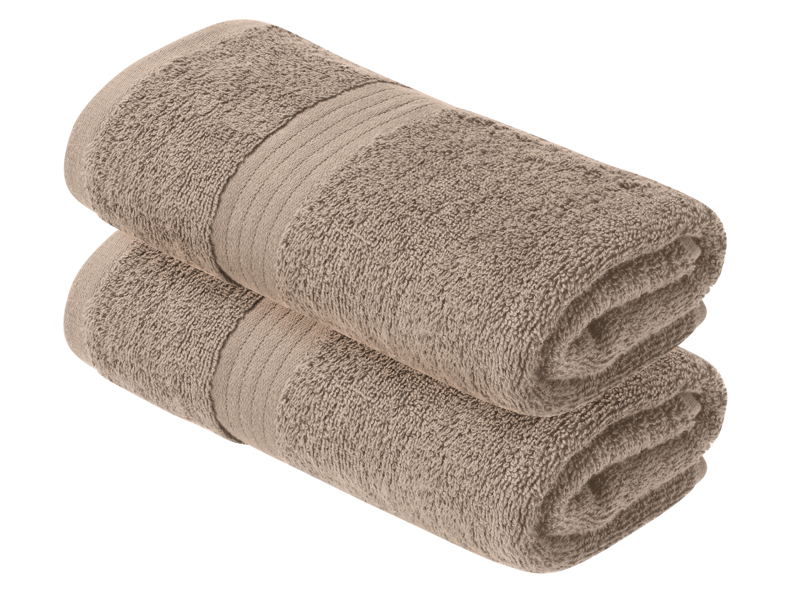 LIVARNO Set van 2 handdoeken 100 x 50 cm (Beige) afbeelding