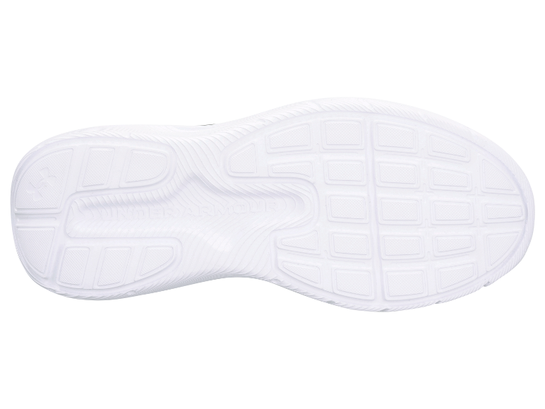 Zool van een witte Under Armour schoen.