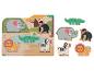 Houten jungle dierenpuzzel met verwijderbare stukken.