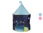 Kinderspeeltent met ruimtethema, blauw en donkerblauw