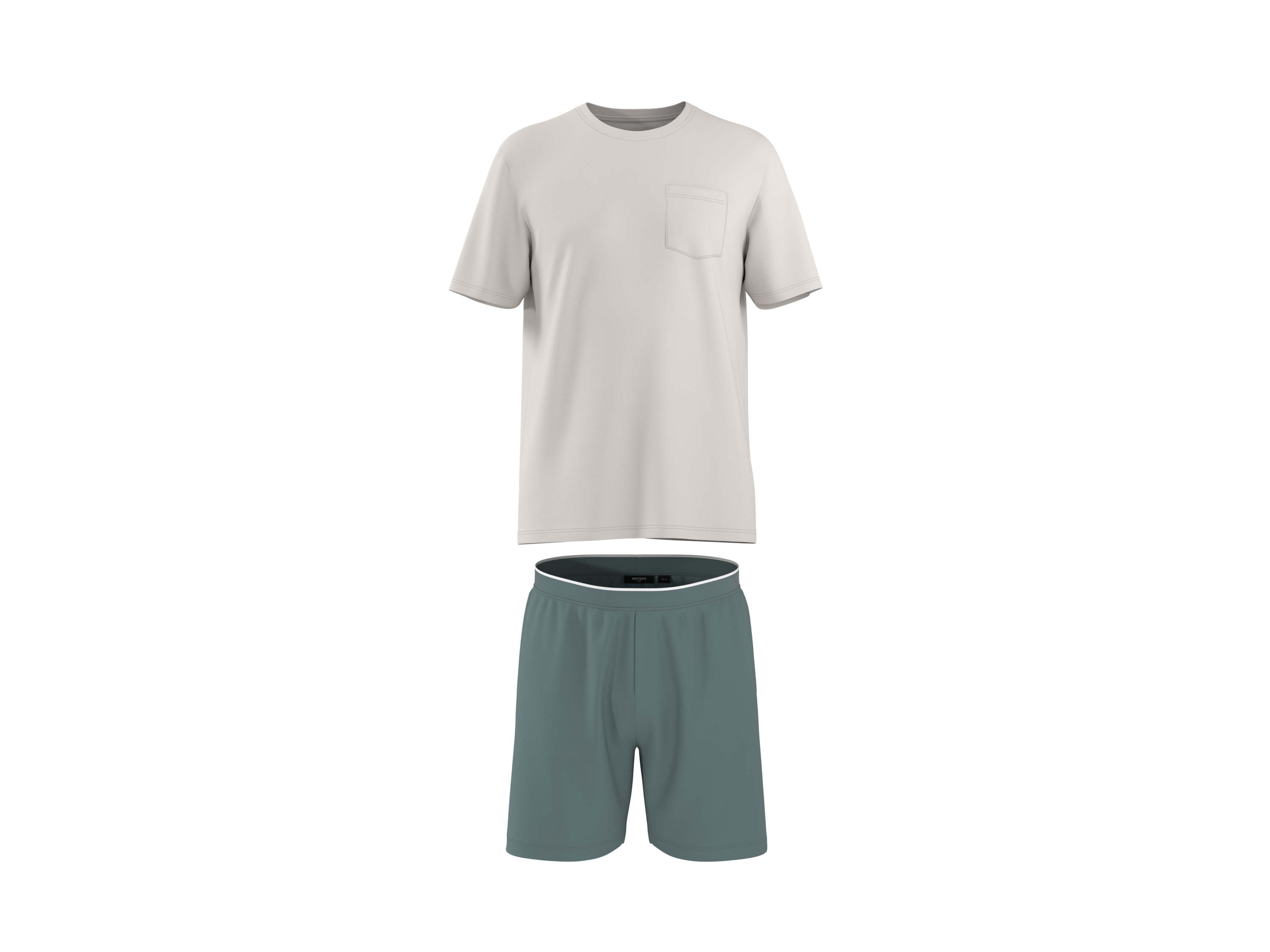 ESMARA MEN Heren shortama (Crème, XXL)