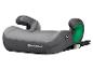 Grijs en groen kinderzitje met ISOFIX-bevestigingen.