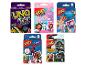 Vijf verschillende UNO-kaartspellen, waaronder Flip, Junior Gabby's Dollhouse, Lilo & Stitch, Spider-Man en Jurassic World.