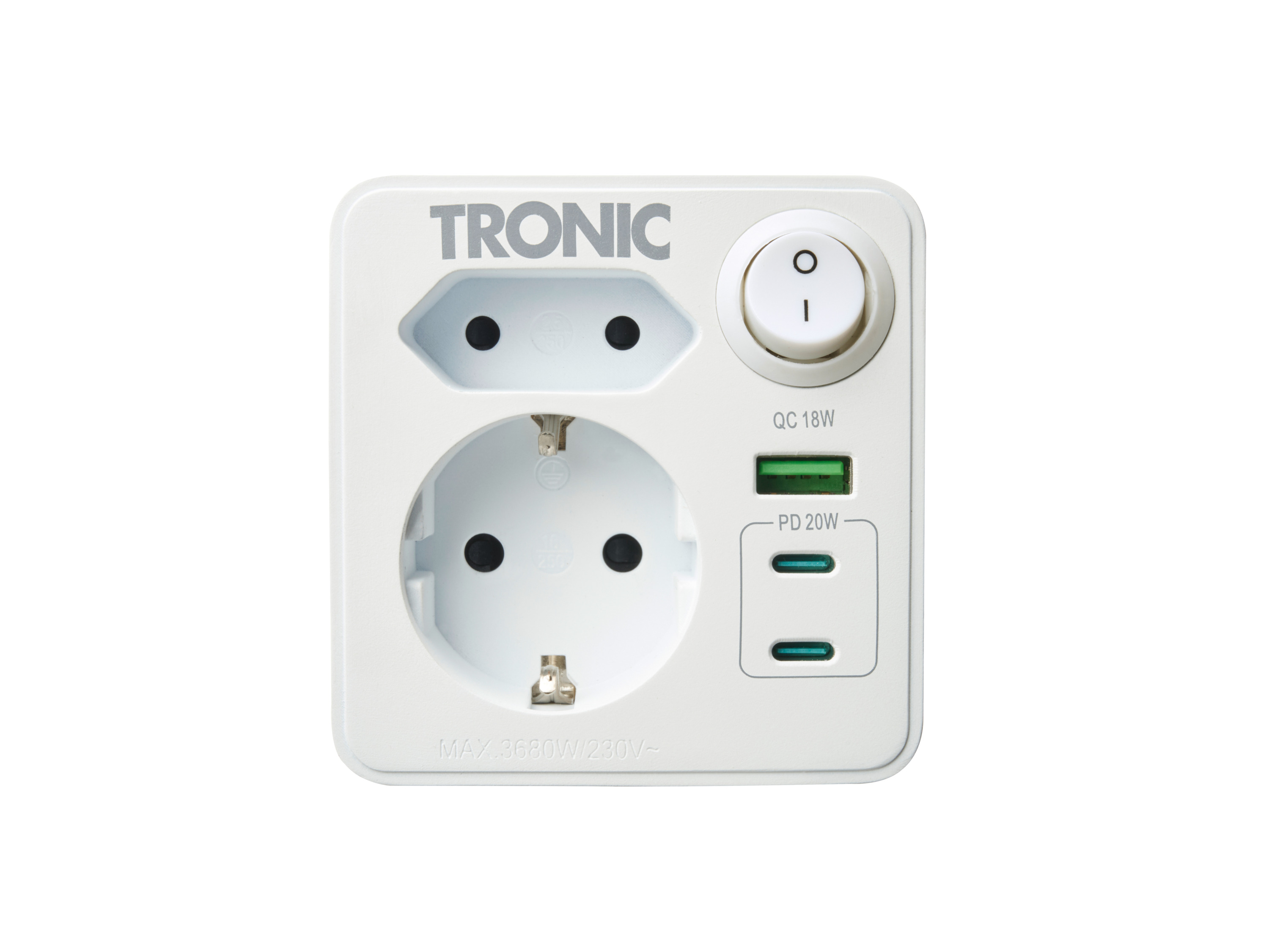 TRONIC Stopcontact met USB-aansluitingen afbeelding