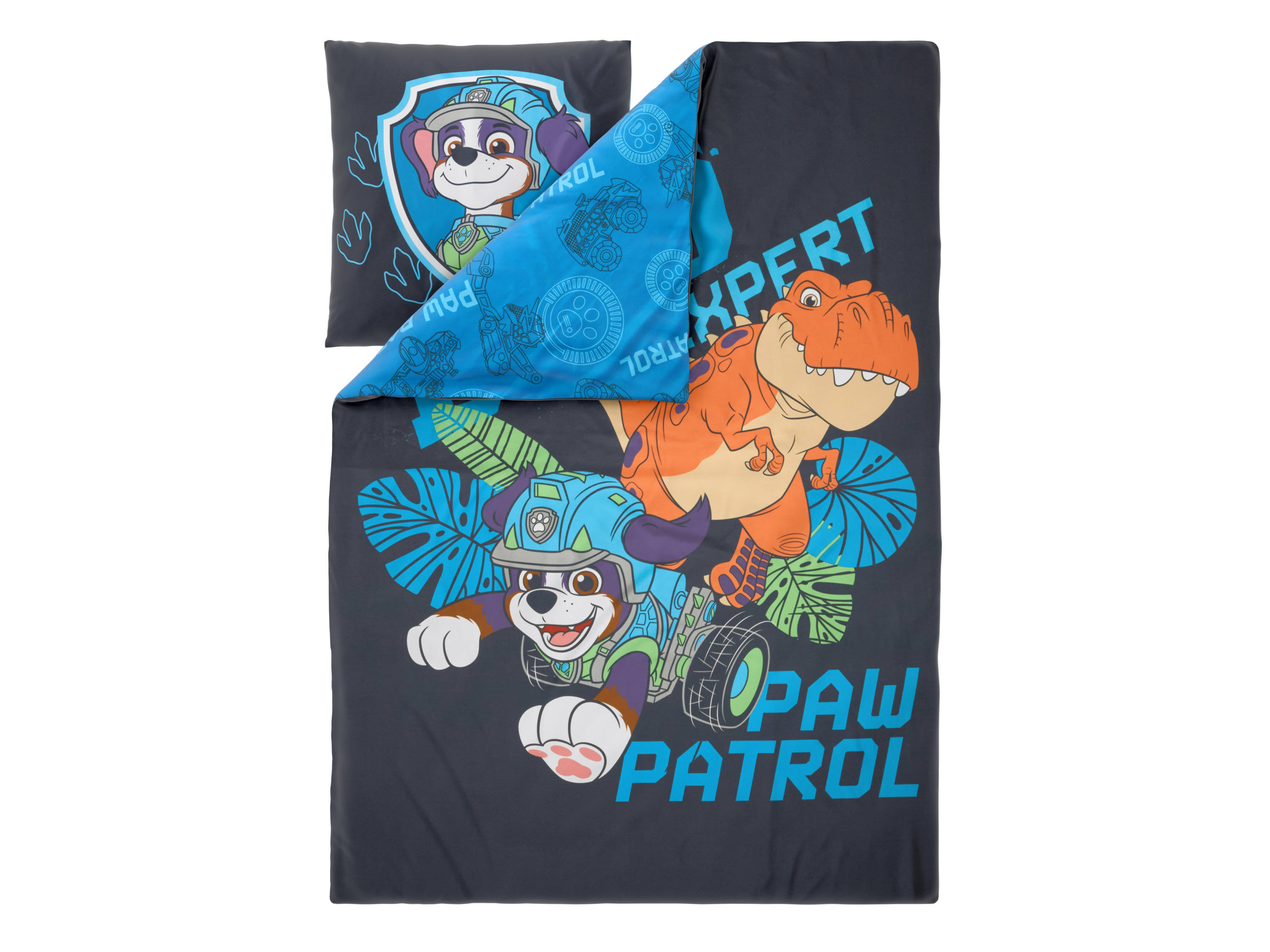 Kinder dekbedovertrek Paw Patrol 140 x 200 cm (Marineblauw)