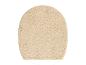 Een beige, zachte wc-brilmat.