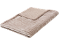 Zachte beige deken met geribbelde textuur en sherpa voering