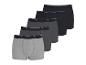 ESMARA MEN herenboxershorts, 5 stuks, grijs en zwart