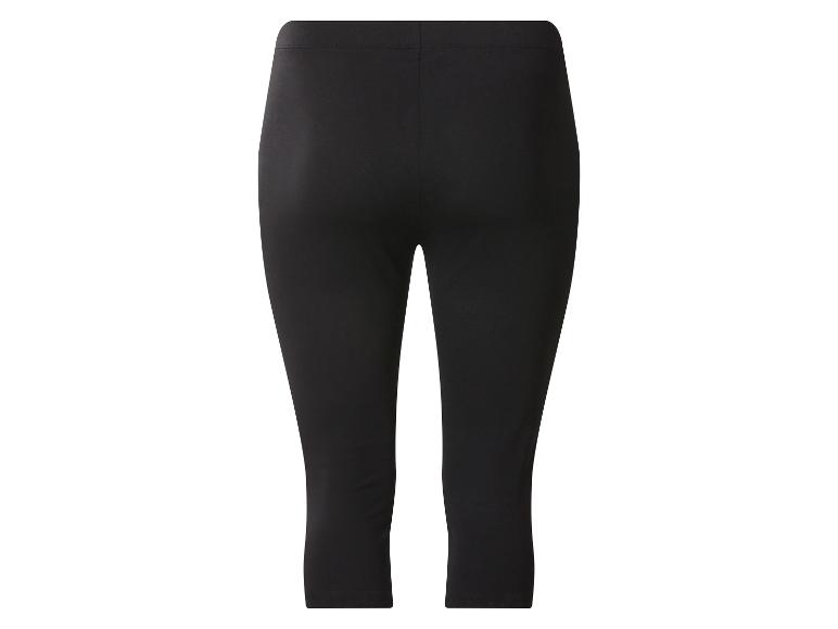 Zwarte capri legging voor dames, achteraanzicht
