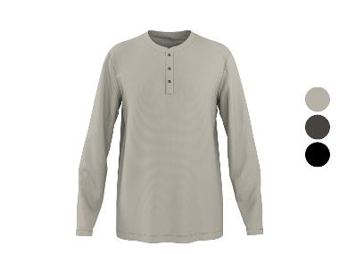 Heren longsleeve, met wafelstructuur