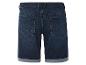 Donkerblauwe jeans shorts, achterkant.
