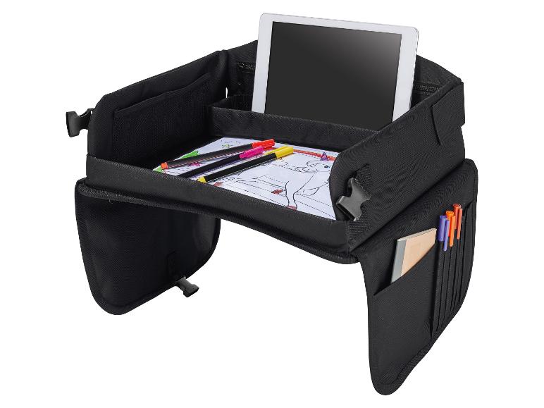 Activiteitenblad voor kinderen met tablet en accessoires.