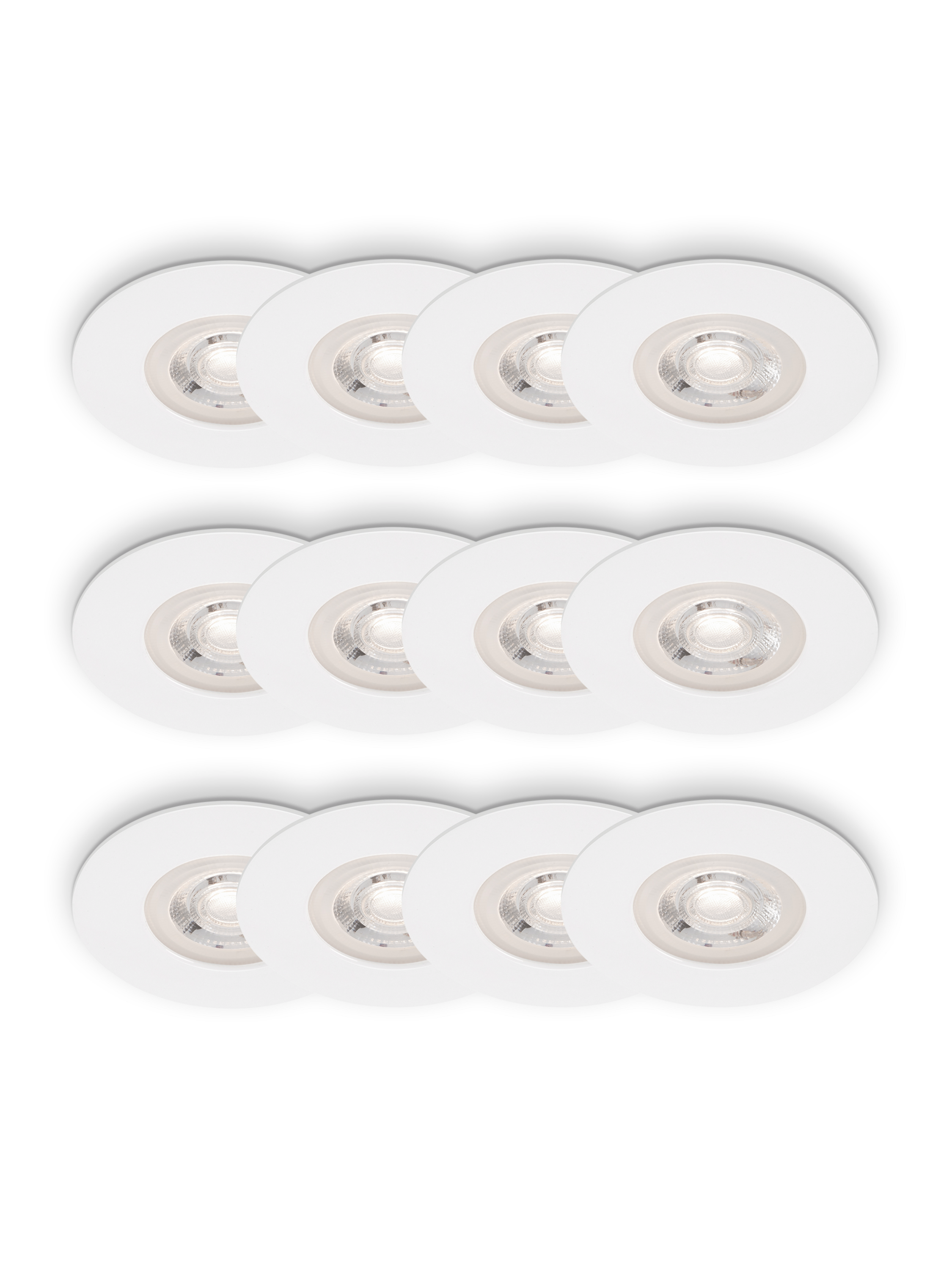 BRILONER LED-inbouwspots (Set van 12 stuks, Wit)