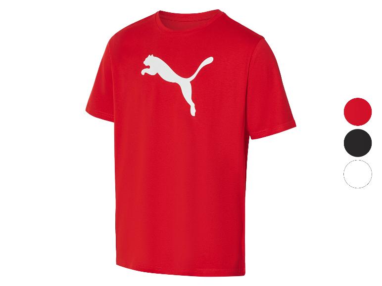 Rood Puma t-shirt met wit logo.