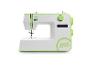 Witte en groene naaimachine met 