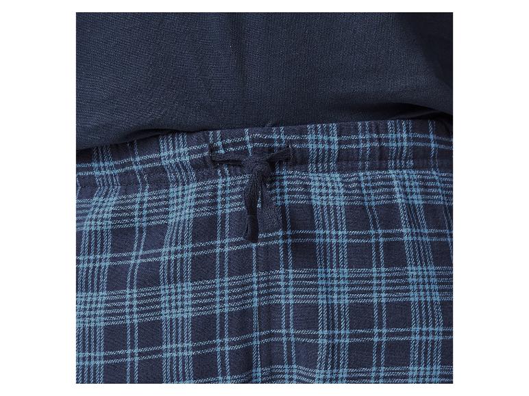 Blauwe geruite pyjamabroek met trekkoord