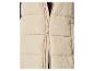 Beige gewatteerd vest met rits.