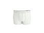 Witte herenboxershort met grijze stiksels.
