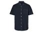 Donkerblauw, kort mouw overhemd.
