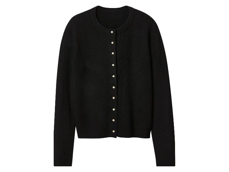 Zwart vest met parelknoopjes