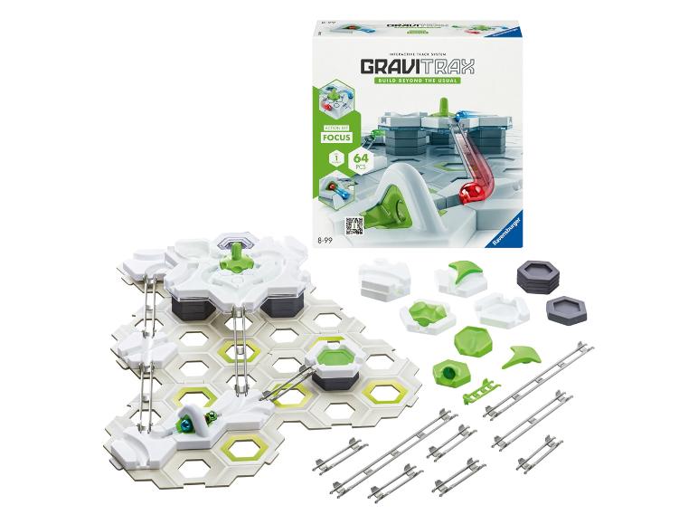 GraviTrax interactief railsysteem met Focus-set en 64 onderdelen.