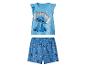 Blauwe meisjespyjamaset met Stitch-print top en bedrukte shorts