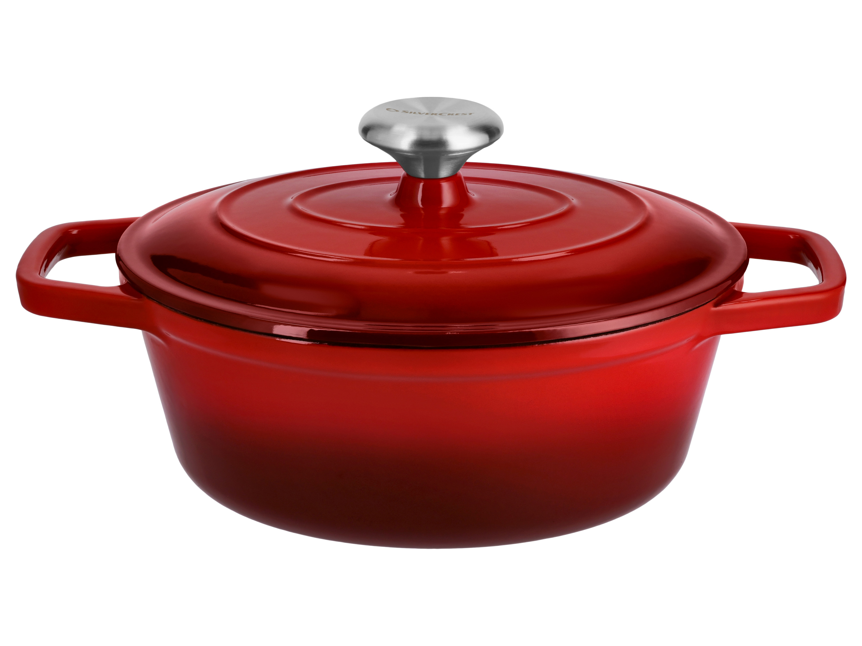 SILVERCREST Gietijzeren braadpan, Ø24 cm (Rood)