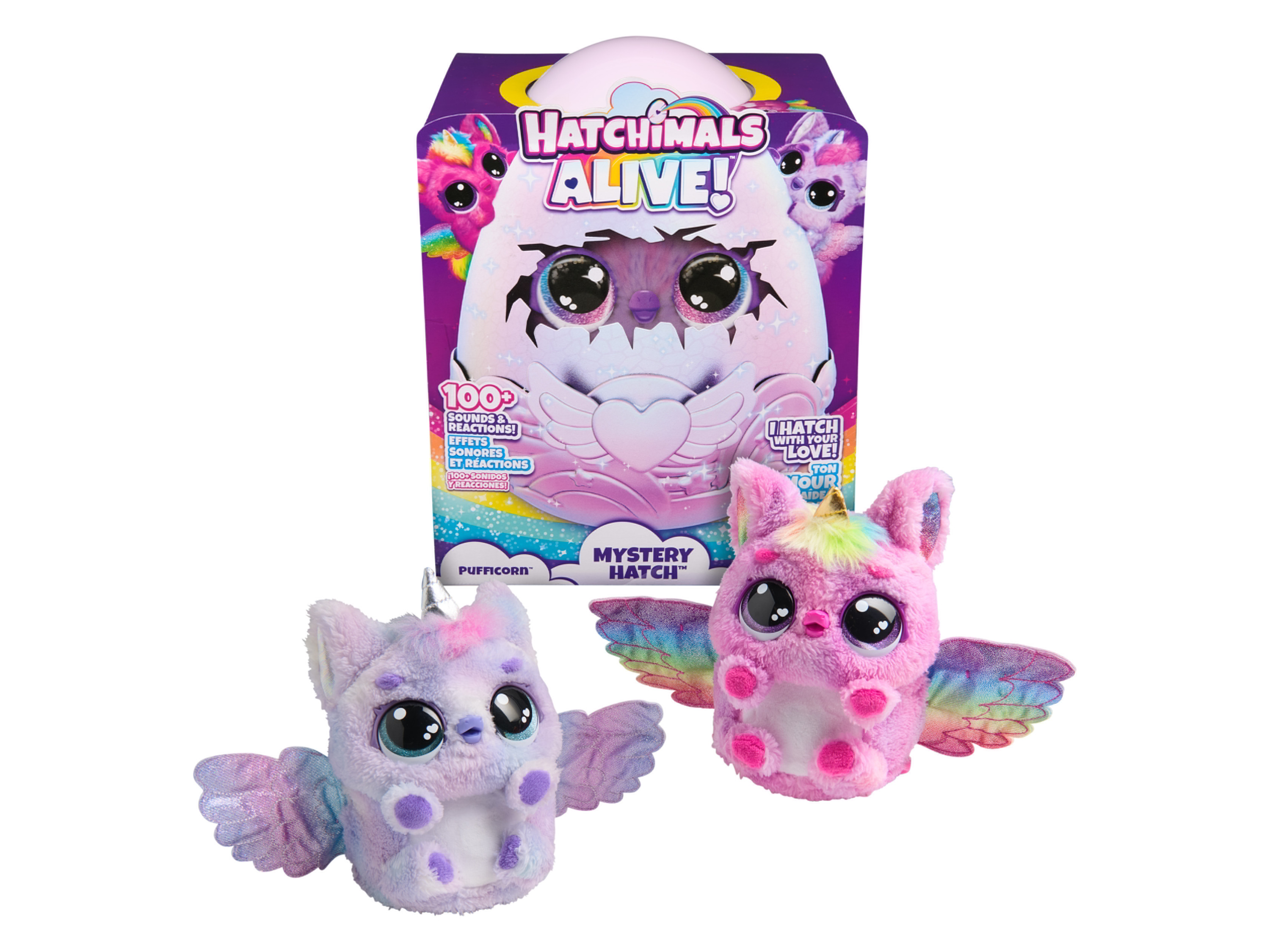 Spinmaster Hatchimals Big Egg - Alive - Secret Hatch Pufficorn afbeelding