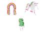 Regenboog, eenhoorn en dinosaurus piñata's voor kinderfeestjes.