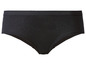 Zwarte katoenen onderbroek met een brede tailleband.